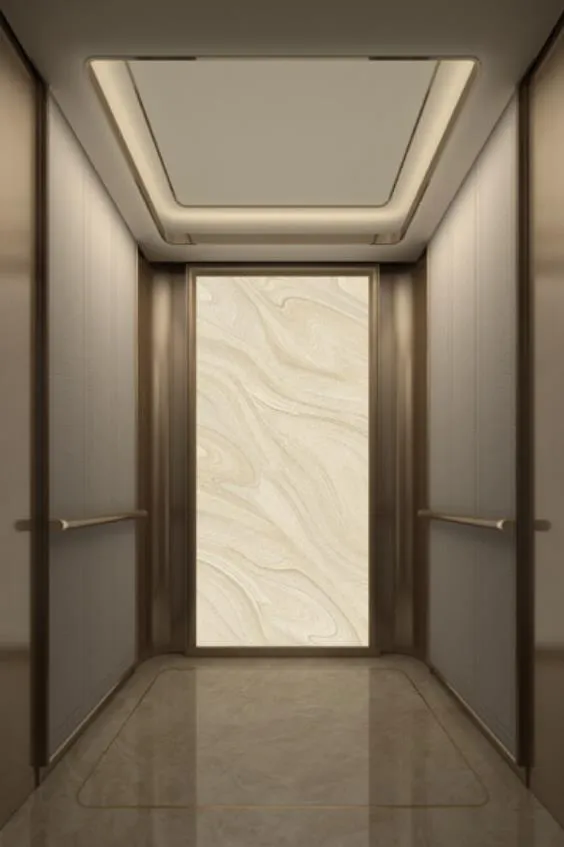 Элитная отделка салона пассажирского лифта Luxury decoration cabin passenger elevator