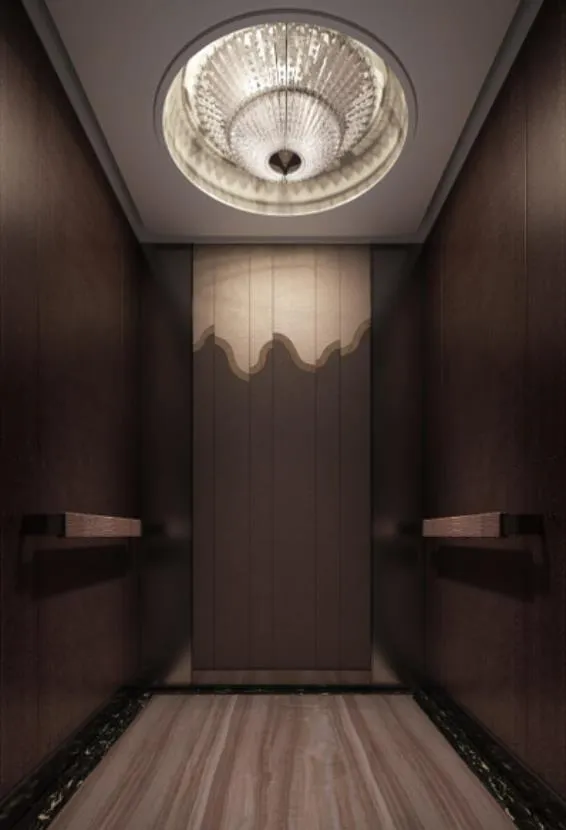 Элитная отделка салона пассажирского лифта Luxury decoration cabin passenger elevator